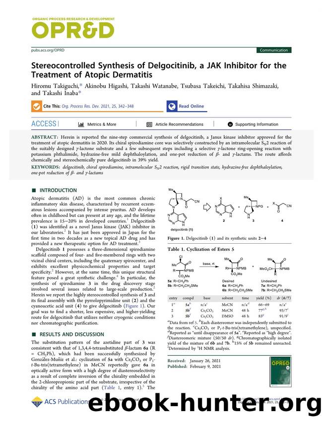 Stereocontrolled Synthesis Of Delgocitinib A JAK Inhibitor For The Treatment Of Atopic